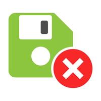 Floppy disk error icon design vector