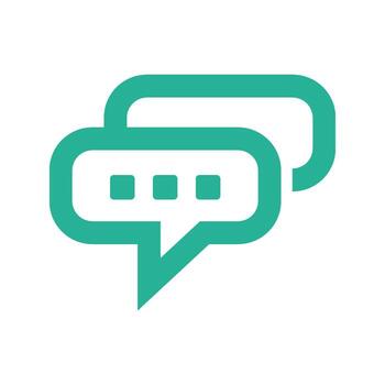 Bubble Chat app logo vector