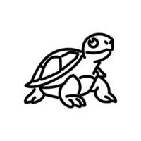 Line style icon of a tortoise side view vector