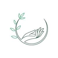 Hand Help and support icon vector