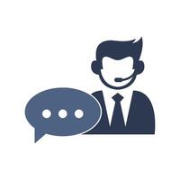 Man Help and support icon vector
