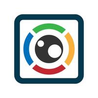 Camera icon logo design template vector