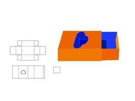 Cloud Shape window Gift Drawer box LASER CUT Template vector