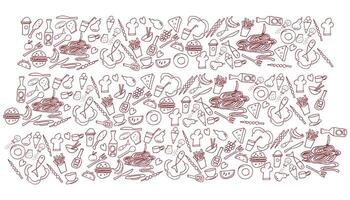 seamless pattern with food vector