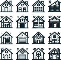 Simple House Icons for Web and App Use vector