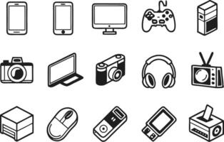 Electronics Icon Set for Digital Projects vector
