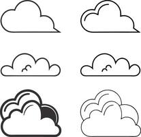 High Quality Cloud Icons for UI and Apps vector