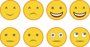 Yellow Emoji Icon Set for Fun and Expressive Design vector