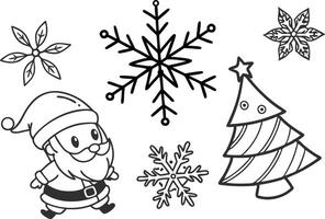 Adorable Christmas Doodles Pack for Designers vector