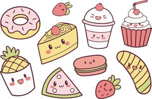 Smiling Fast Food Clipart for Creative Projects vector