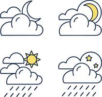 Clean Cloud Icons for Web and Mobile Projects vector