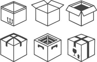 Editable Box Icon Pack for Designers vector