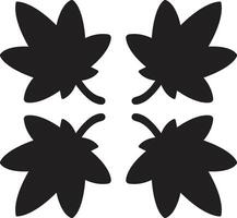 Maple Leaves Icon Set for Seasonal Design vector