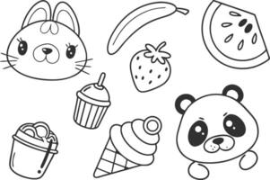 Fun and Cute Illustrations for Artwork vector