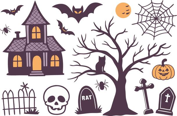 Spooky Halloween Clipart Collection for Digital Designs