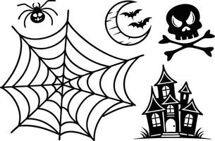 Spooky Halloween Elements for Crafting and Design vector