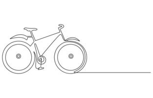 Bicycle Continuous Line Icon art vector