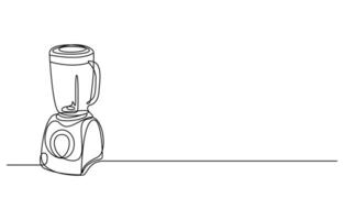 Blender Smoothie Maker Food Processor continuous one line vector
