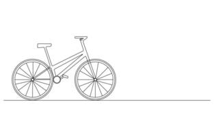 Bicycle Continuous Line Icon vector