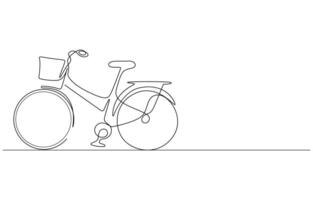 World Bicycle Day concept continuous one line drawing vector