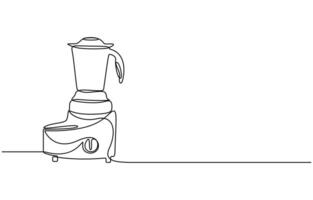 Blender Smoothie Maker Food Processor continuous one line art vector