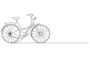 World Bicycle Day concept continuous one line art vector