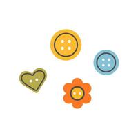 Set of colorful buttons for sewing. illustration. vector