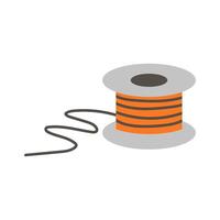 Threads on a spool. illustration. vector