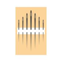 Set of sewing needles. illustration. vector