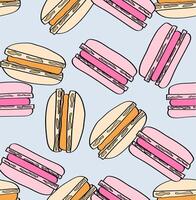 cute macaroon seamless pattern. vector