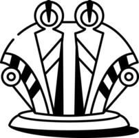 Hand drawn style icon showing a deco statue vector