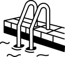 A doodle style icon showing a pool vector