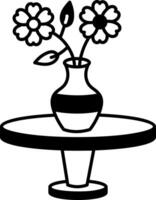 Hand drawn style icon showing a table centerpiece vector