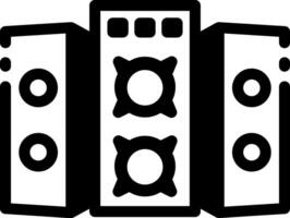 A glyph style icon of a speaker system vector