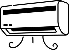 Sketchy style icon showing an air conditioner vector