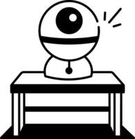 Sketchy style icon of a motion sensor vector