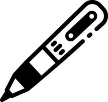 A glyph style icon of a smart pen vector