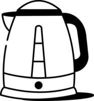 Sketchy style icon showing an electric kettle vector