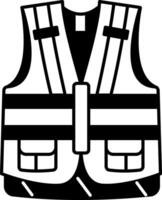A safety vest icon in hand drawn style vector
