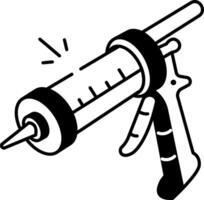 A doodle style icon of cartridge gun vector