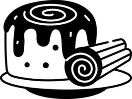 A hand drawn icon of a spice cake vector