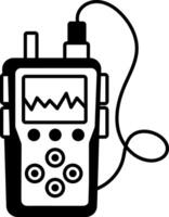 Laser meter icon in hand drawn style vector