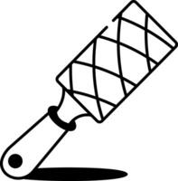 A hand drawn style icon of a rasp file vector
