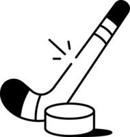 A hand drawn style icon showing ice hockey vector