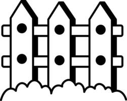 A doodle style icon of a snow fence vector