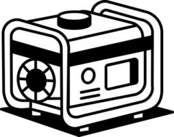A hand drawn style icon of a generator vector