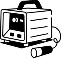 A doodle style icon of a welding machine vector