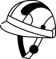 A doodle style icon of a worker helmet vector