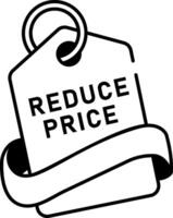 Doodle style illustration showing price tag vector