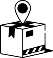 A doodle style illustration of delivery location vector